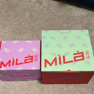Mila Paoli Mint Green and Lavender Gift Boxes